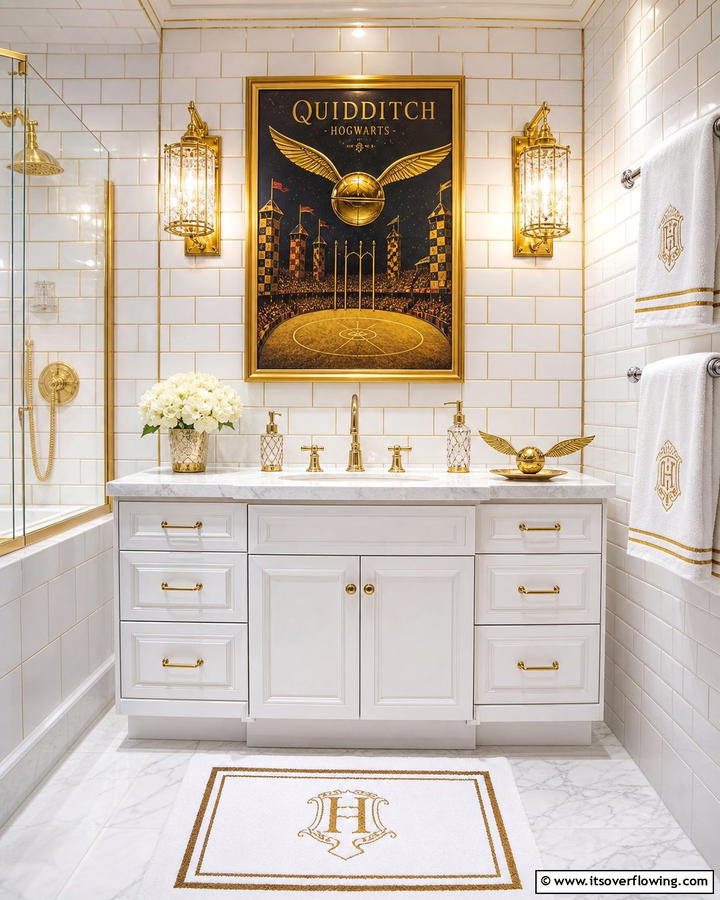Golden Snitch Soap Holder - 20 Harry Potter Bathroom Ideas for Magical Spaces