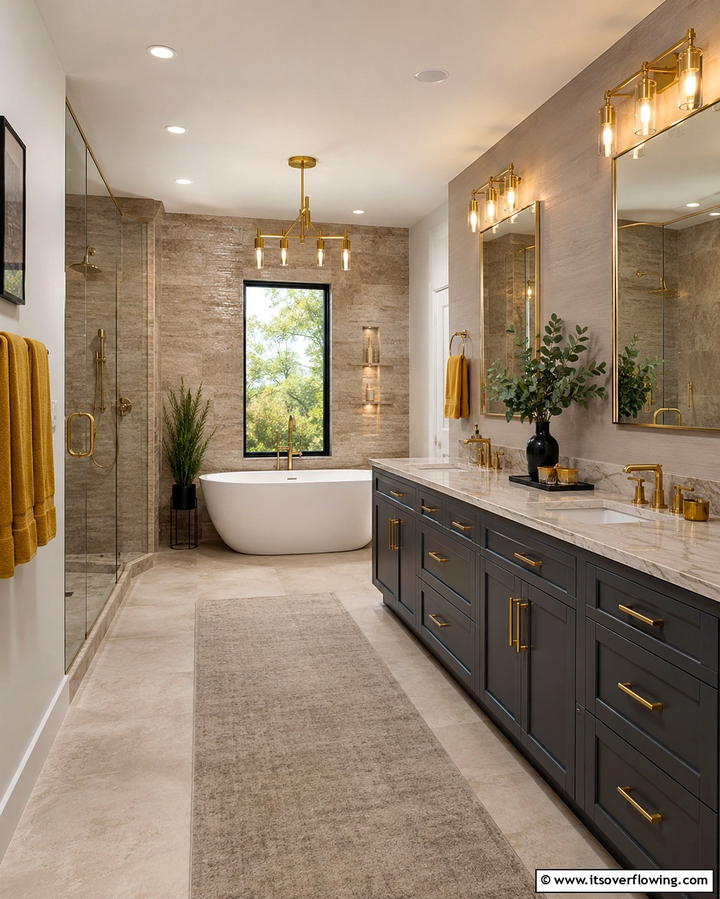 Golden Yellow Accents - 30 Cheerful Yellow Bathroom Decor Ideas for 2024
