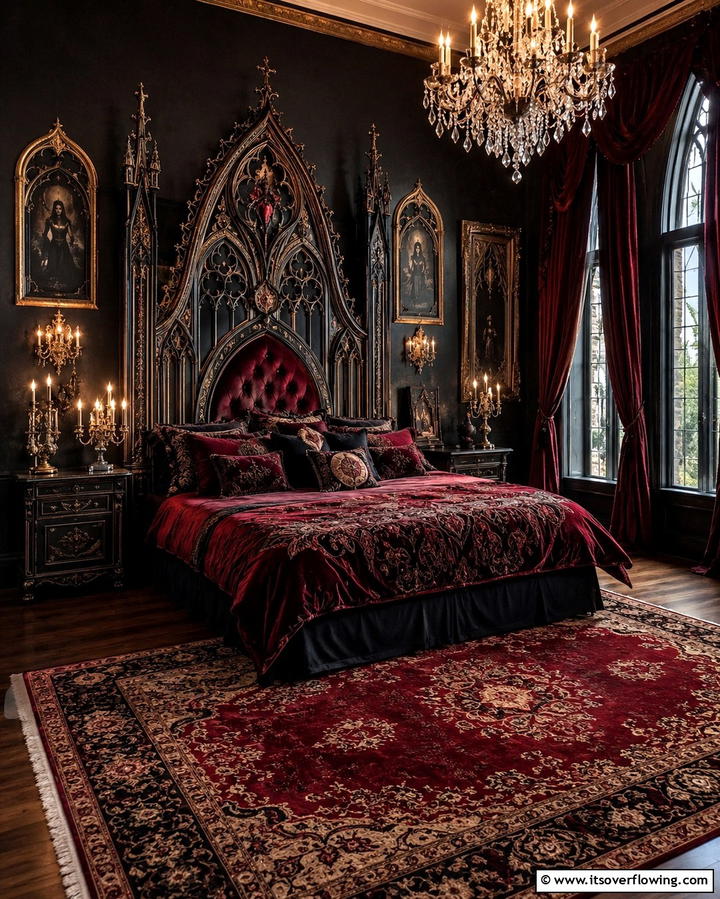 Gothic Headboards - 20 Vampire Bedroom Ideas for a Dark and Mysterious Vibe