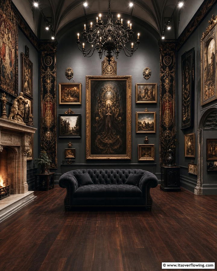 Gothic Inspired Artwork - 25 Gothic Living Room Ideas for a Dramatic Space