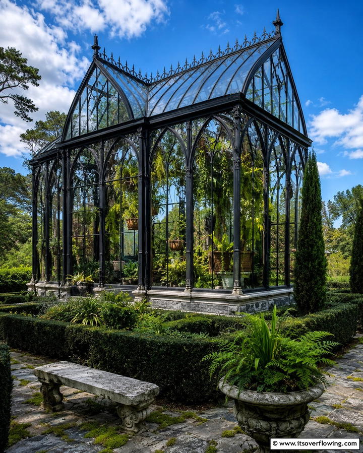 Gothic Inspired GreenhouseOne - 25 Fantasy Greenhouse Ideas for a Magical Garden Escape
