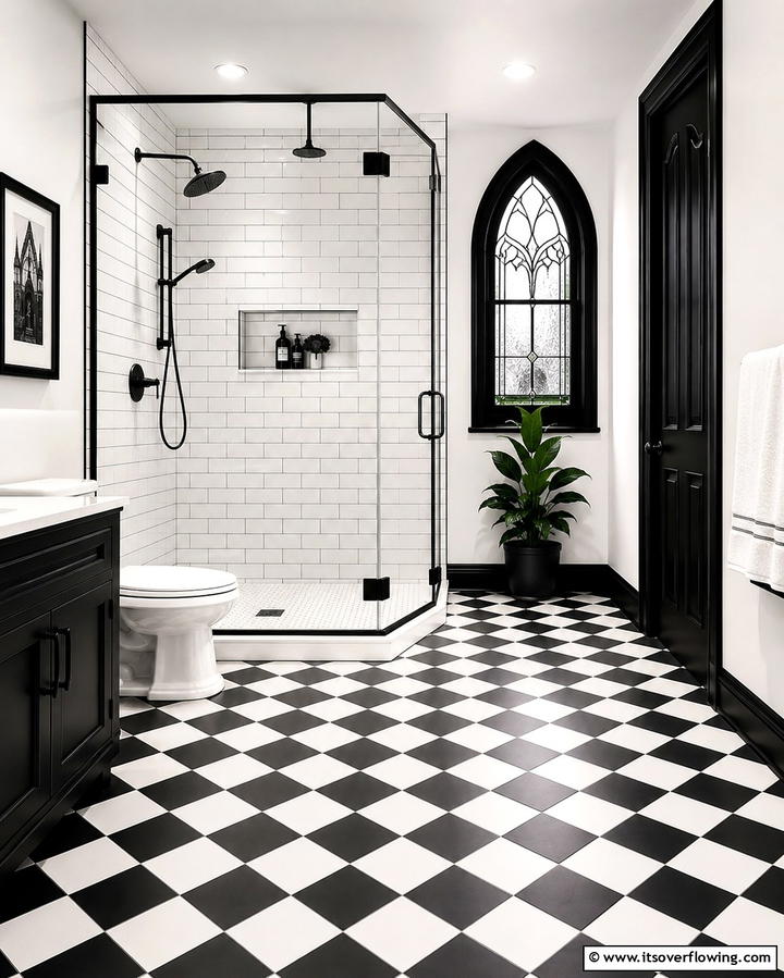 Gothic Tile Patterns - 25 Gothic Bathroom Ideas for a Dramatic and Stylish Space