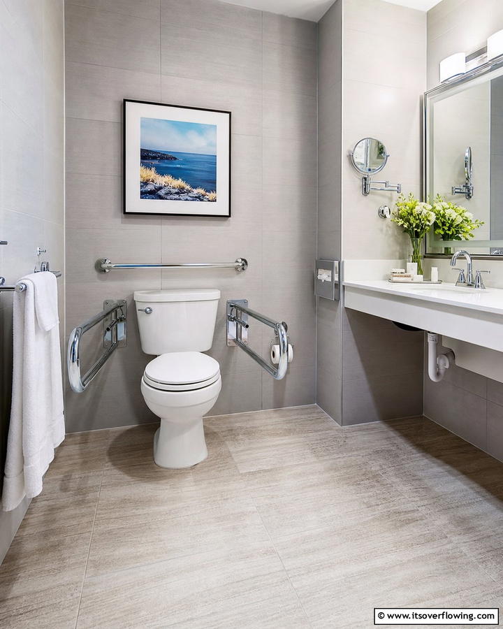 Grab Bars Around the Toilet - 20 Handicap Bathroom Ideas for Accessibility