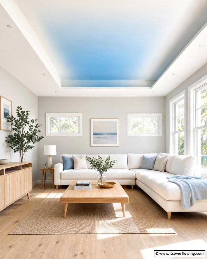 Gradient Paint Effects - 25 Reverse Tray Ceiling Ideas for a Unique Look