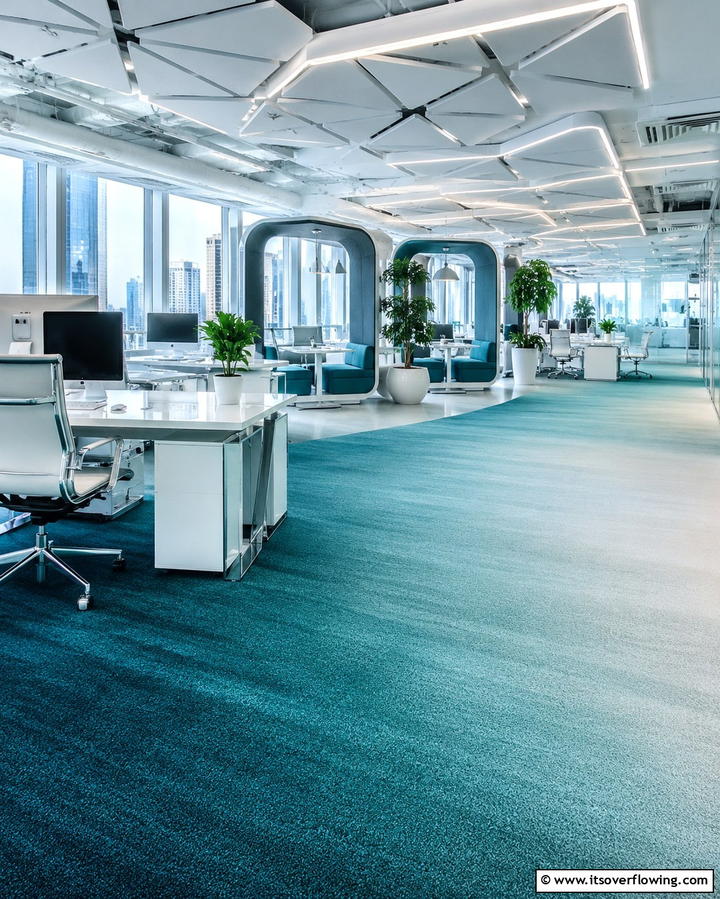 Gradient or Ombre Rugs - 25 Office Rug Ideas to Transform Your Workspace