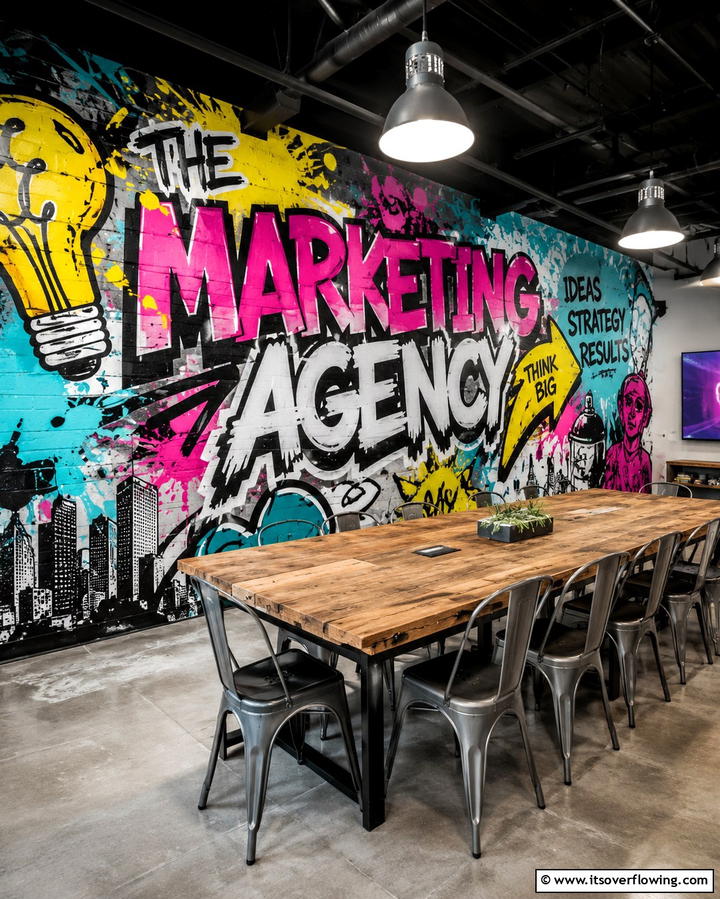 Graffiti Style Murals for a Creative Vibe - 25 Office Wall Murals to Inspire Creativity and Productivity