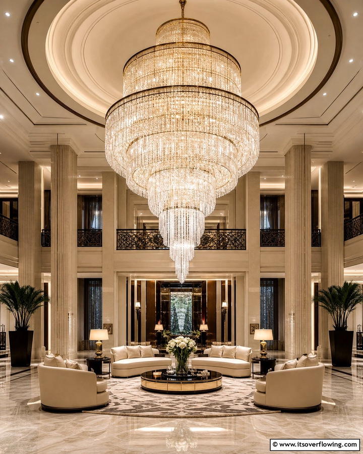 Grand Chandeliers for a Statement Ceiling - 25 Luxury Living Room Ideas for a Sophisticated Look