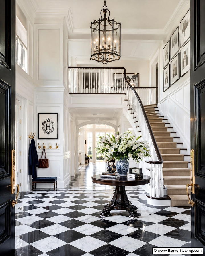 Grand Entrance Foyer - 30 Preppy Room Ideas for a Classic and Polished Home Look