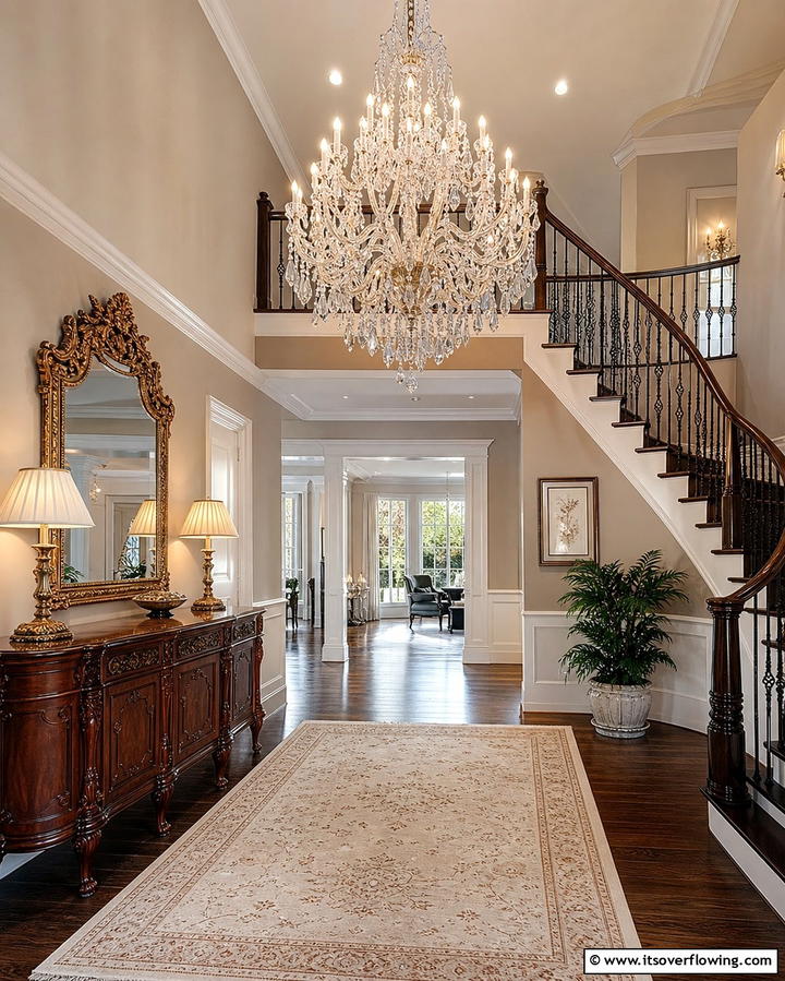 Grand Entrance with a Statement Chandelier - 25 Traditional Interior Design Ideas for Classic Homes