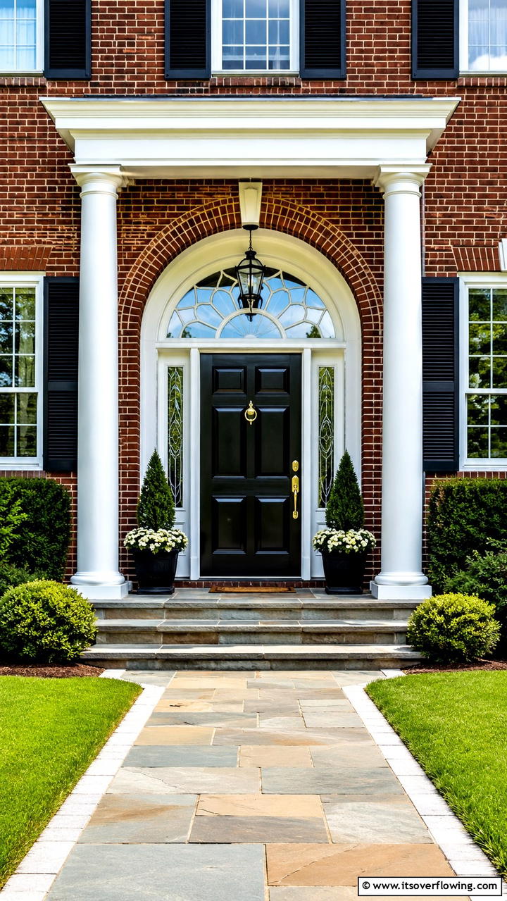 Grand Entry Arch - 30 Colonial Front Door Ideas to Enhance Your Home’s Charm