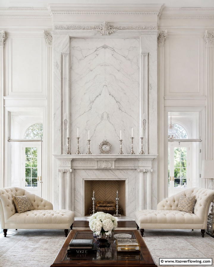 Grand Fireplace Design - 25 Formal Living Room Ideas for Elegant Gatherings