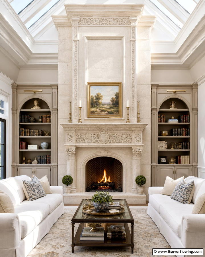 Grand Fireplace Focal Point - 25 Formal Living Room Ideas for Elegant Gatherings