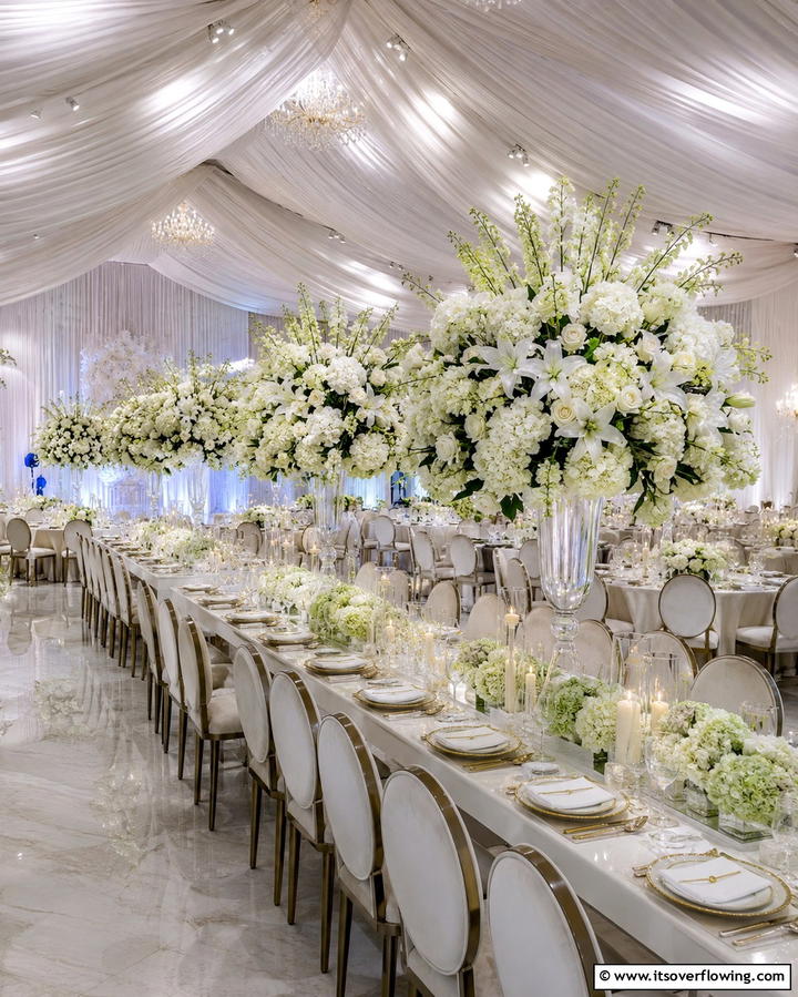 Grand Floral Centerpieces - 30 Timeless Classic Wedding Inspiration Ideas for Elegant Celebrations