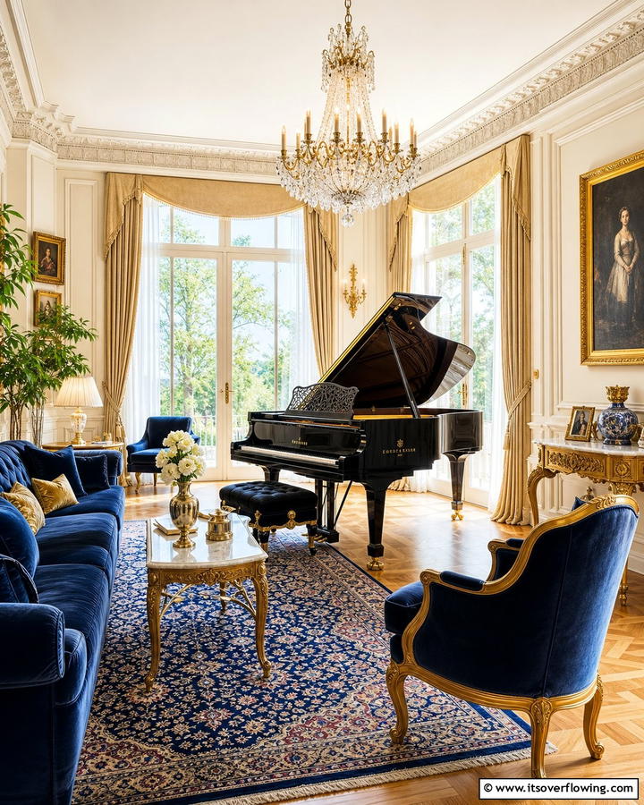 Grand Piano - 20 Royal Living Room Design Ideas for an Elegant Space