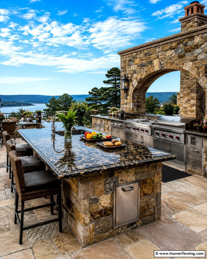 Granite Countertops for Durability - 25 Outdoor Countertop Ideas for Functional Spaces