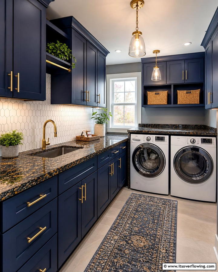 Granite Countertops for Timeless Durability - 20 Laundry Room Countertop Ideas for a Functional and Stylish Space