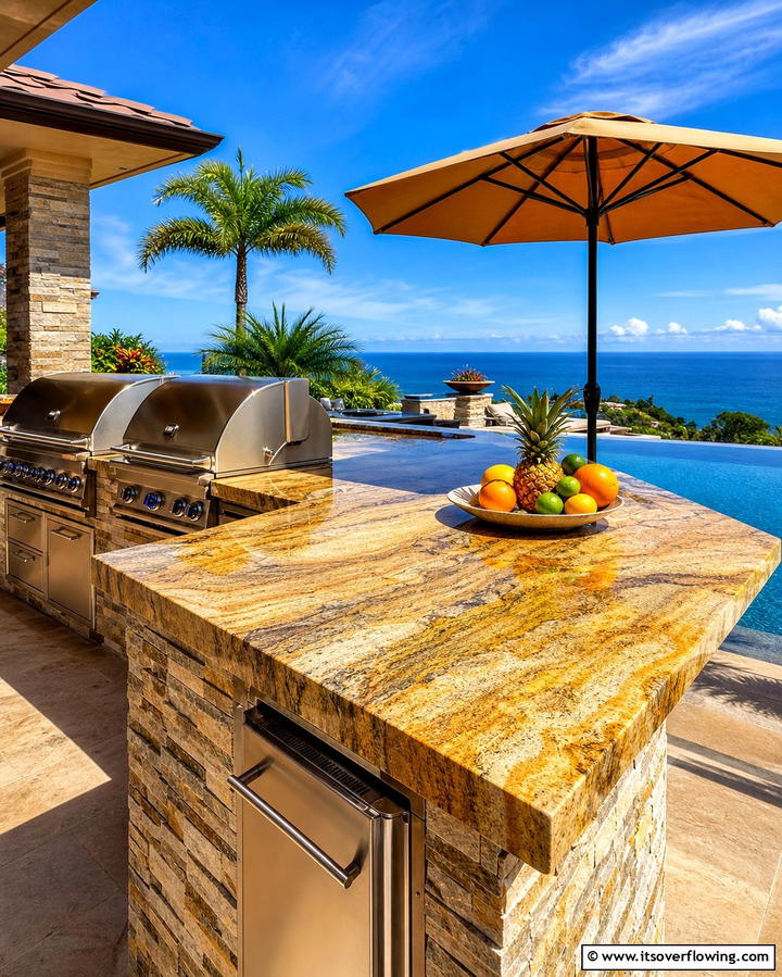 Granite CountertopsOne - 25 Types of Outdoor Kitchen Countertops for Durability