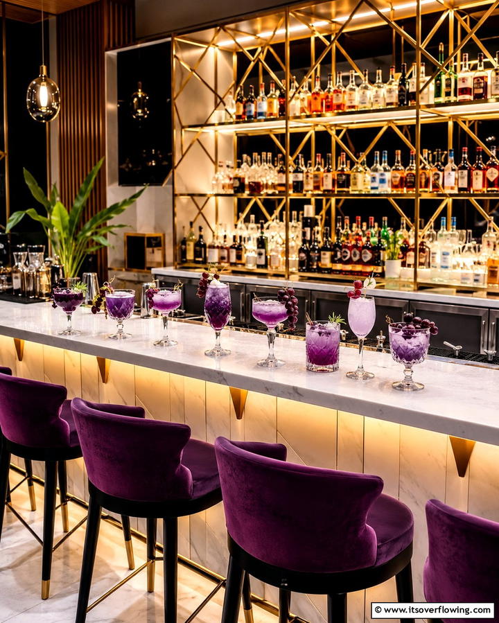 Grape Flavored Signature Drink - 30 Purple Wedding Theme Ideas for Regal Celebrations