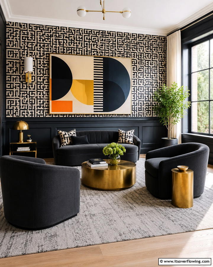 Graphic Art and Bold Prints - 30 Art Deco Interior Design Ideas for Glamorous Spaces