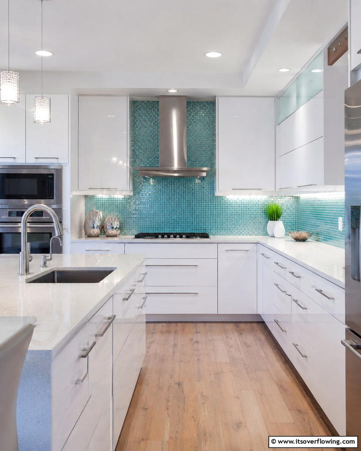 Graphic Print Tiles - 30 Laundry Room Tile Ideas for Durable Style Updates