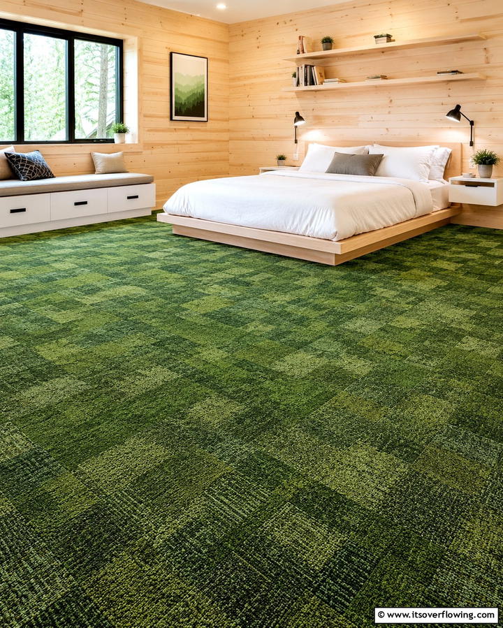 Grass Block Carpets - 30 Minecraft Bedroom Ideas for Block-Inspired Fun