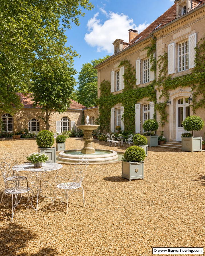 Gravel CourtyardsOne - 25 Formal Garden Ideas- Elegant & Timeless Designs