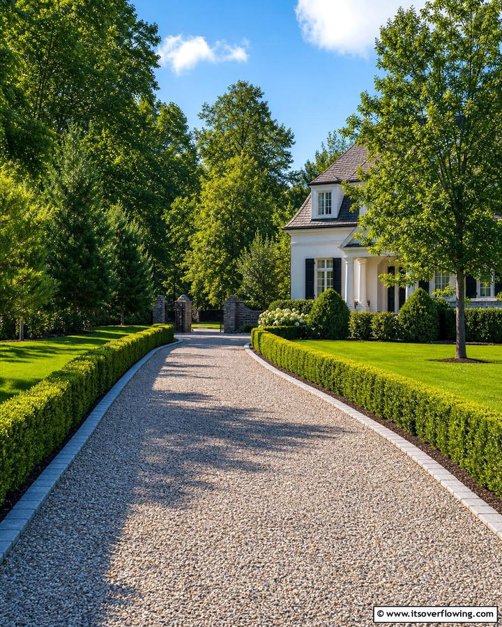 Gravel Driveways with Defined Edges - 25 Gravel Garden Ideas for Low Maintenance