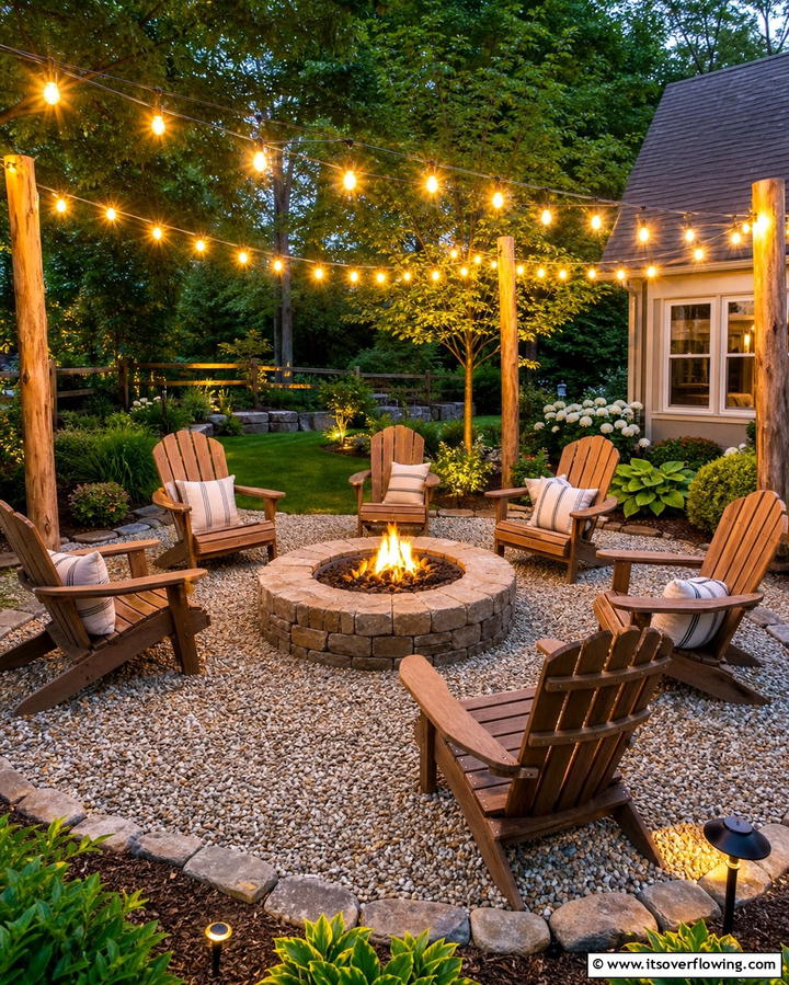 Gravel Fire Pit Area - 25 Gravel Garden Ideas for Low Maintenance