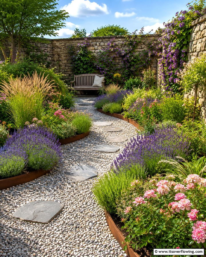 Gravel Pathways - 20 Small Walled Garden Ideas for Cozy Outdoor Spaces