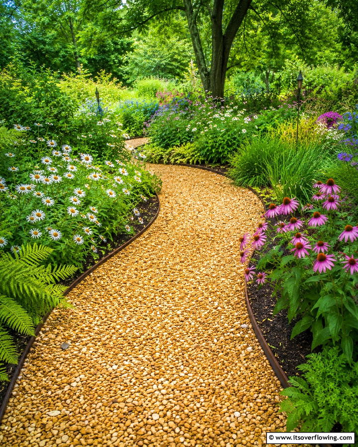 Gravel Walkways for a Casual Look - 25 Paver Walkway Ideas to Enhance Your Outdoor Space
