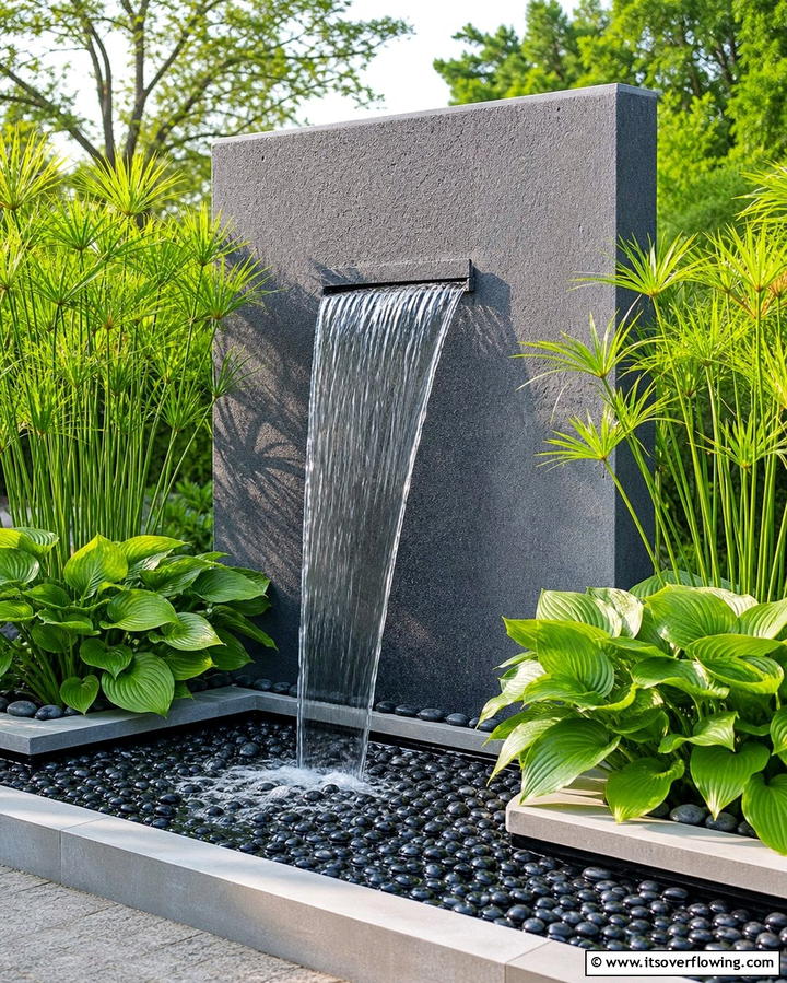 Gravel Water Feature Surround - 25 Gravel Garden Ideas for Low Maintenance