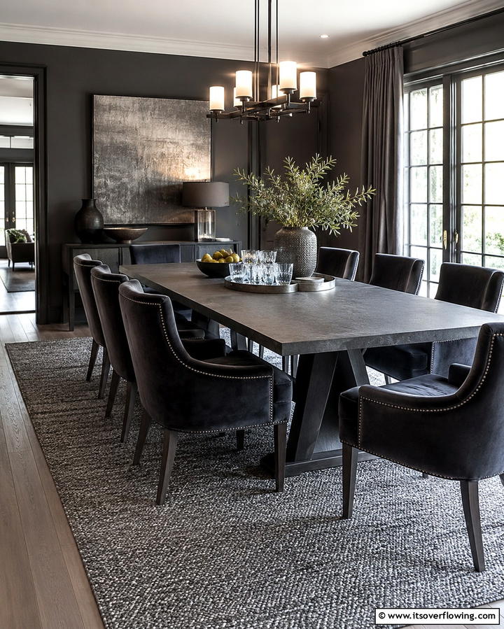 Gray Toned Artwork - 30 Gray Dining Room Design Ideas for Modern Entertaining