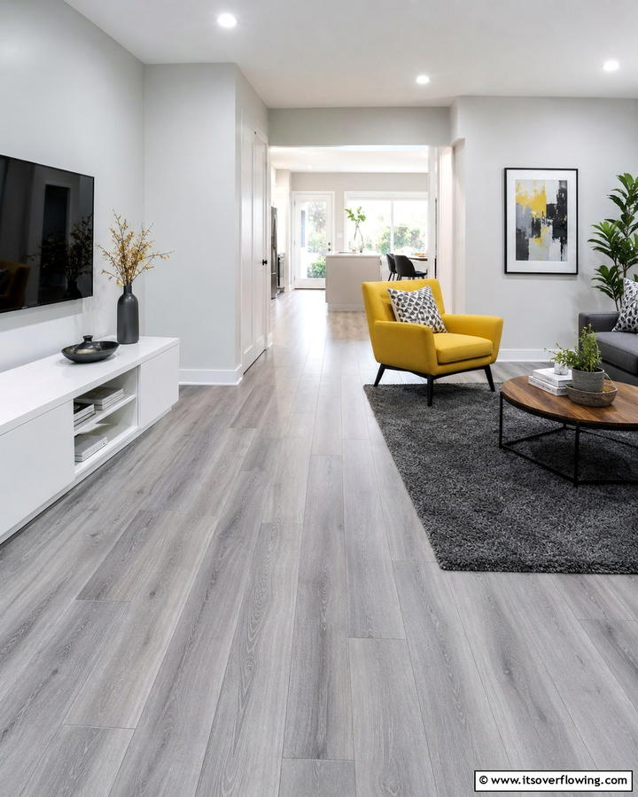 Gray Wood Floors - 30 Modern Wood Floor Design Ideas for Stylish Homes