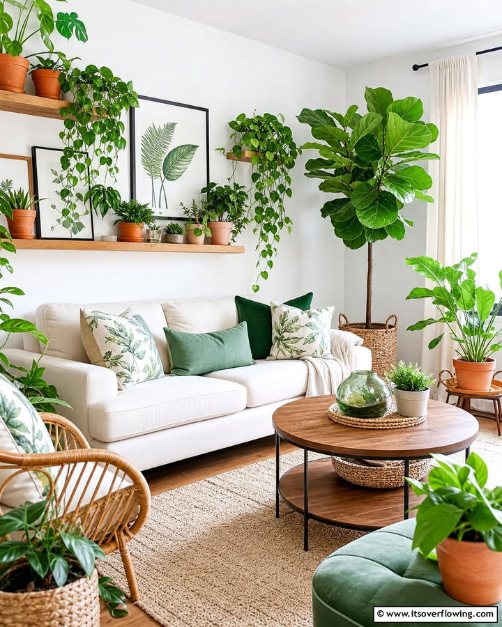 Green Accents for Life - 21 Small Living Room Layout Ideas for Cozy Gatherings