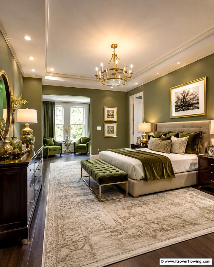 Green Accents in a Neutral Bedroom - 25 Light Green Bedroom Ideas for a Fresh and Calming Space
