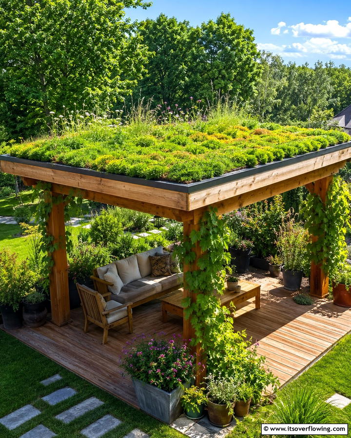 Green Roof for Eco Friendly Appeal - 25 Covered Deck Ideas for Year-Round Outdoor Living