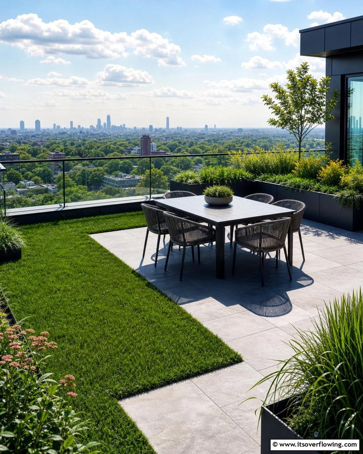 Green Roof with Outdoor Living Space - 25 Houses With Green Roofs for Eco-Friendly Living
