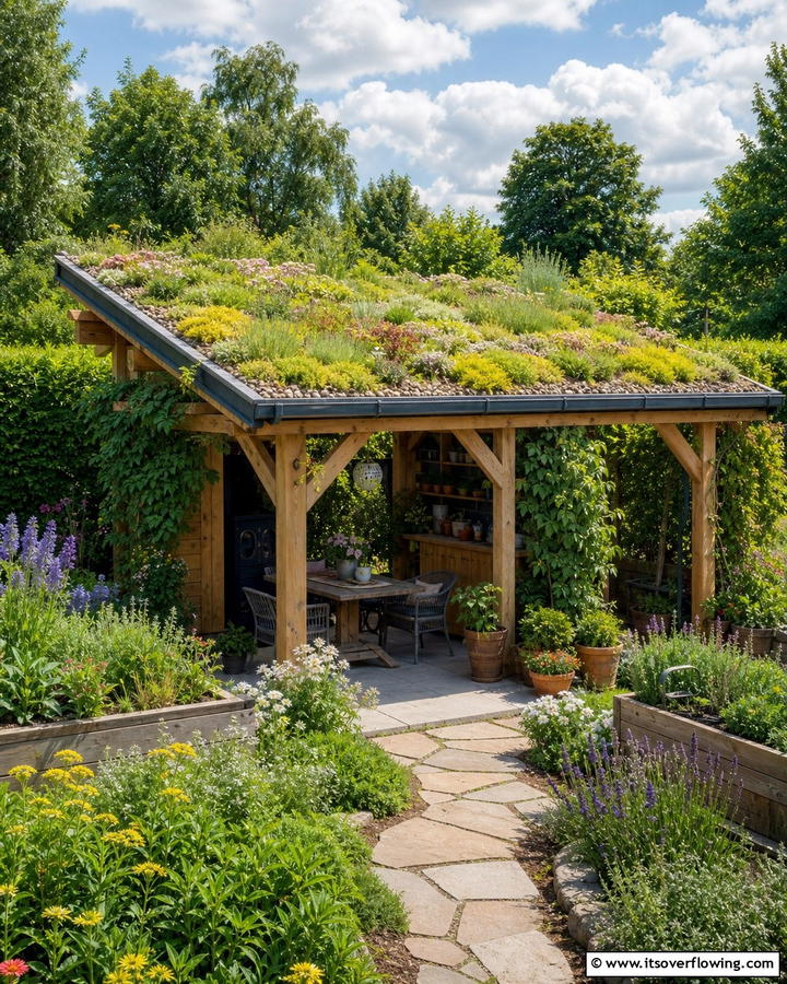 Green Roofs - 20 Garden Shade Ideas to Create a Cool and Comfortable Outdoor Space