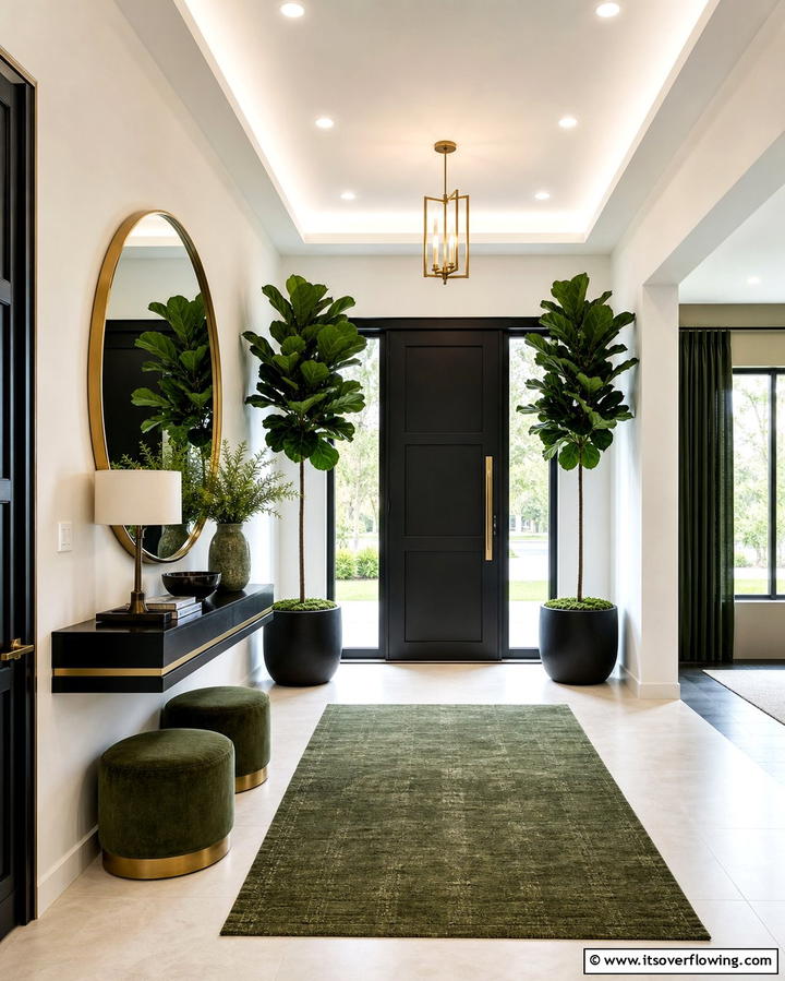 Green Themed Entryways - 25 Plant Room Ideas for a Green Oasis at Home