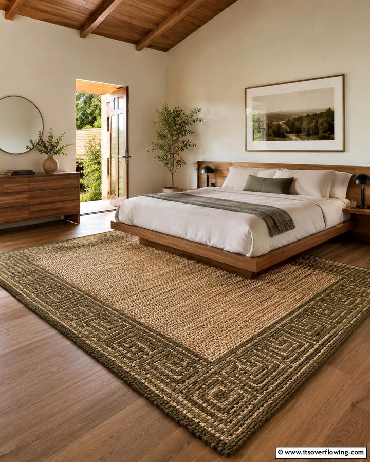Green and Brown Rugs - 25 Green and Brown Bedroom Ideas for Earthy Vibes