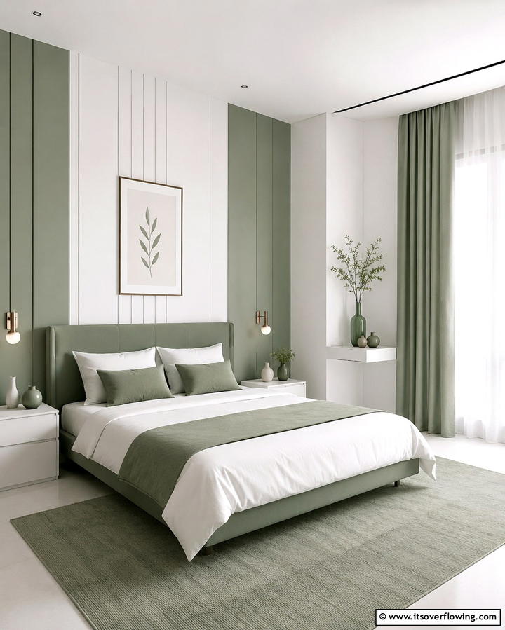 Green and Gold Decor Accents - 25 Light Green Bedroom Ideas for a Fresh and Calming Space