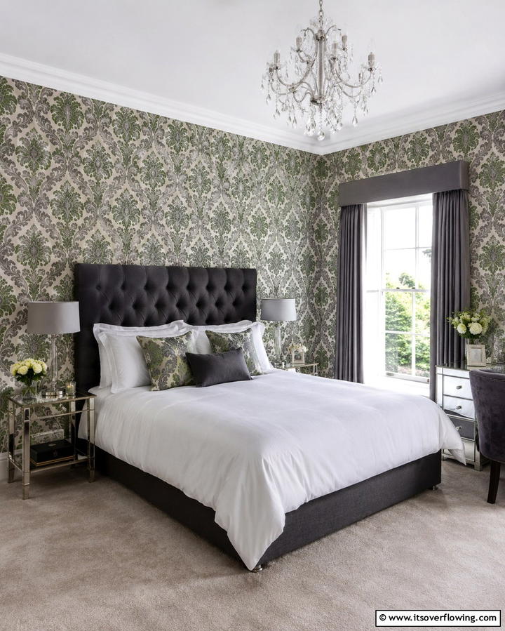 Green and Grey Wallpaper - 25 Modern Green and Grey Bedroom Design Ideas
