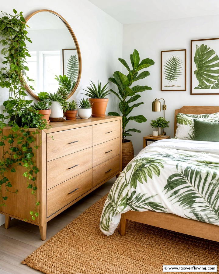 Greenery Galore - 25 Dresser Decor Ideas to Transform Your Bedroom