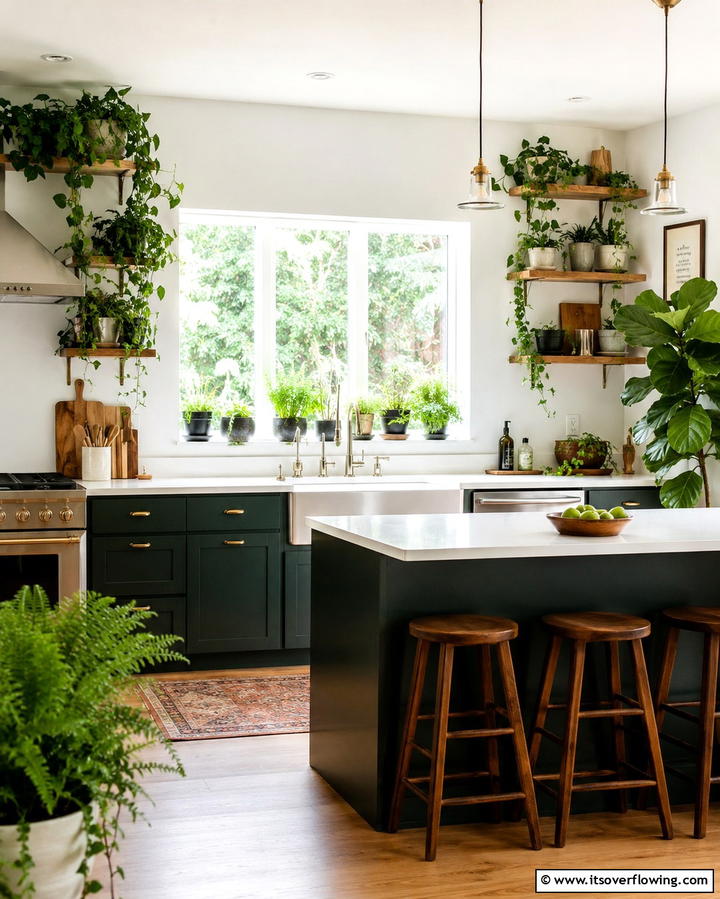 Greenery and Plant Displays - 25 Maximalist Kitchen Decor Ideas for Bold Spaces