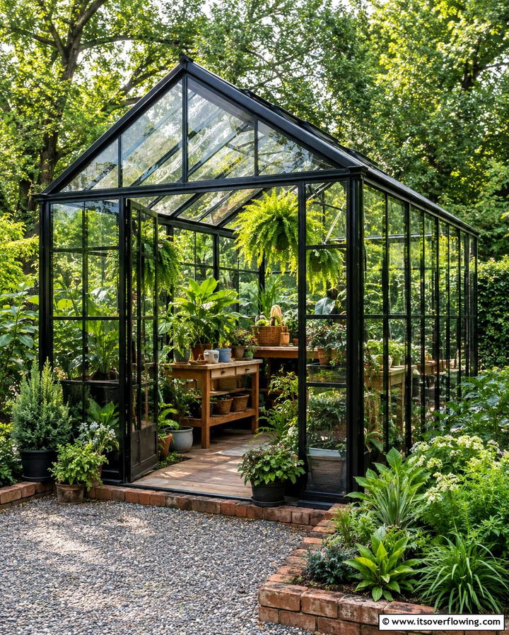 Greenhouse Inspired Shed - 25 Garden Shed Ideas for Functional Outdoor Storage