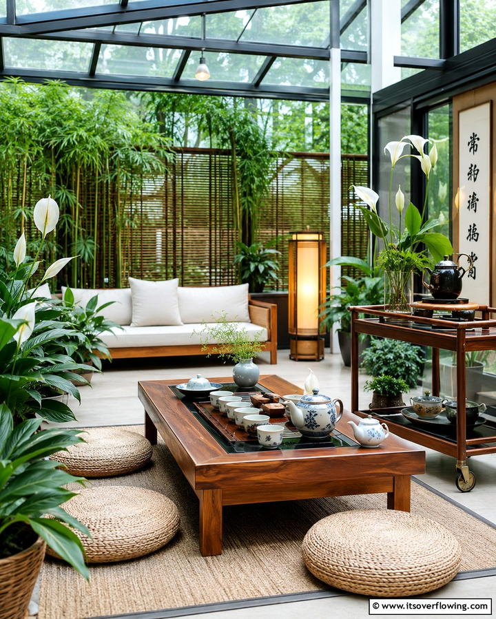 Greenhouse Tea Lounge - 25 Greenhouse Room Ideas for a Plant Lover’s Paradise