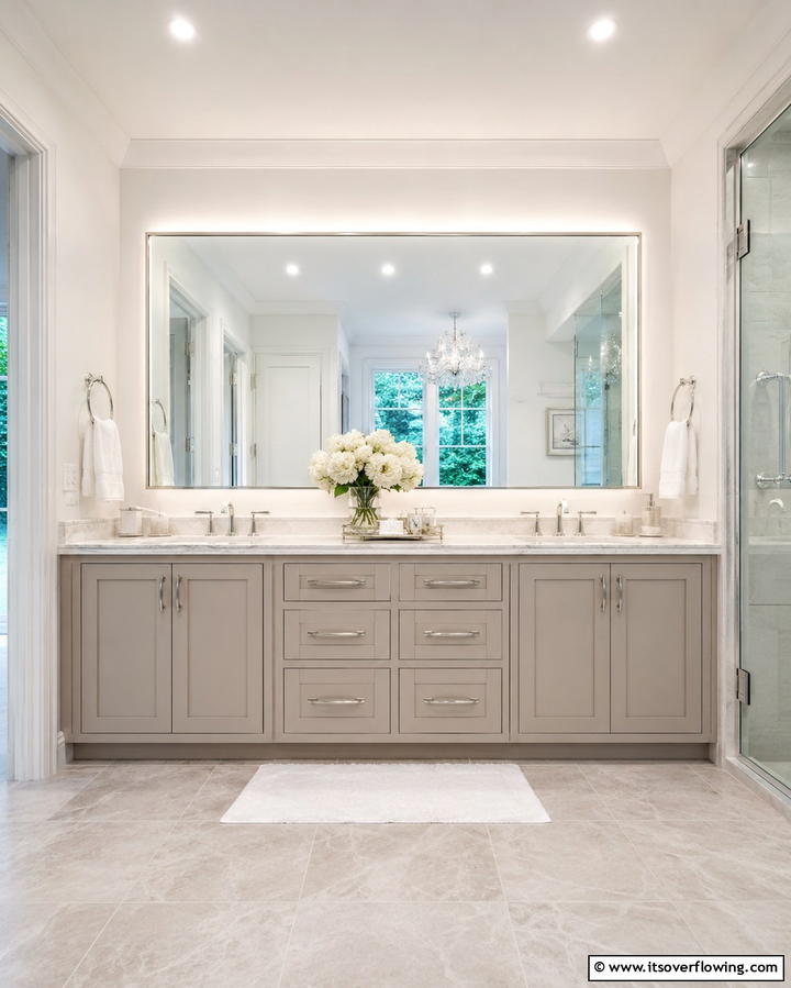 Greige Cabinets in the Bathroom - 25 Greige Interior Design Ideas for a Timeless Home