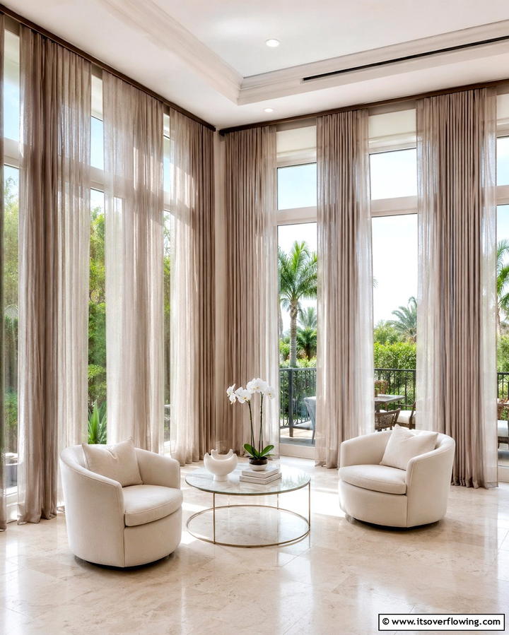 Greige Curtains for Subtle Elegance - 25 Greige Interior Design Ideas for a Timeless Home
