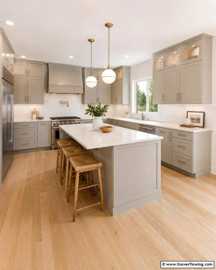 Greige Kitchen Cabinets for Subtle Sophistication - 25 Greige Interior Design Ideas for a Timeless Home