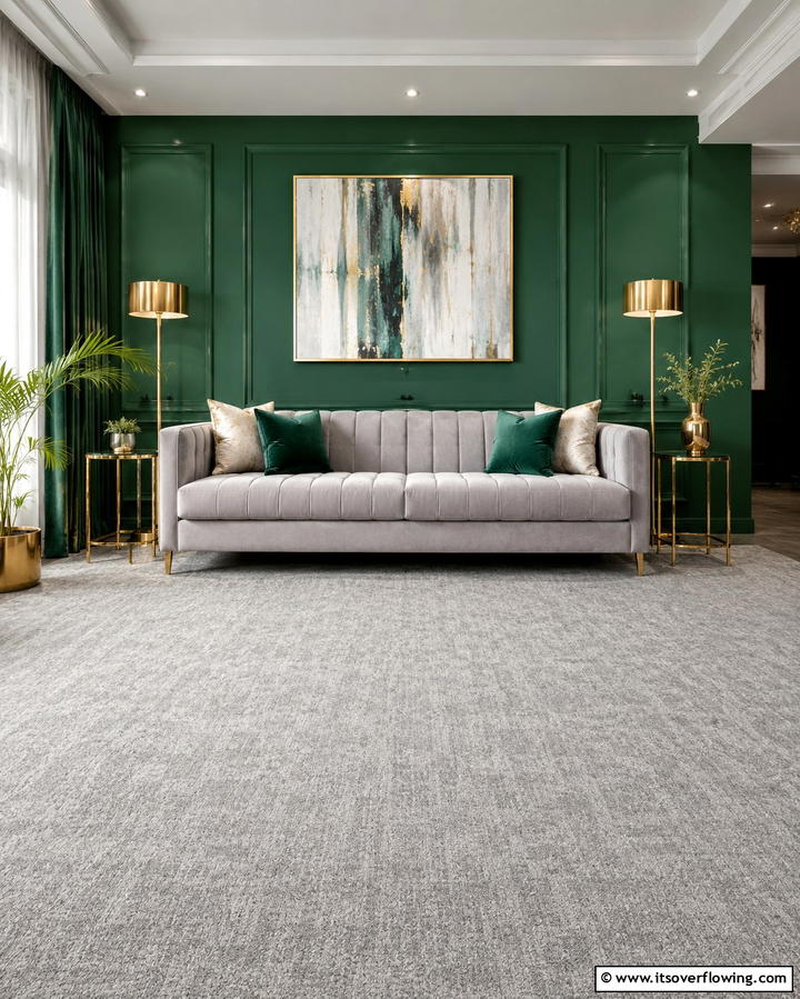 Grey Carpet with Bold Accent WallsExact - 30 Grey Carpet Living Room Ideas for Cozy Neutral Spaces